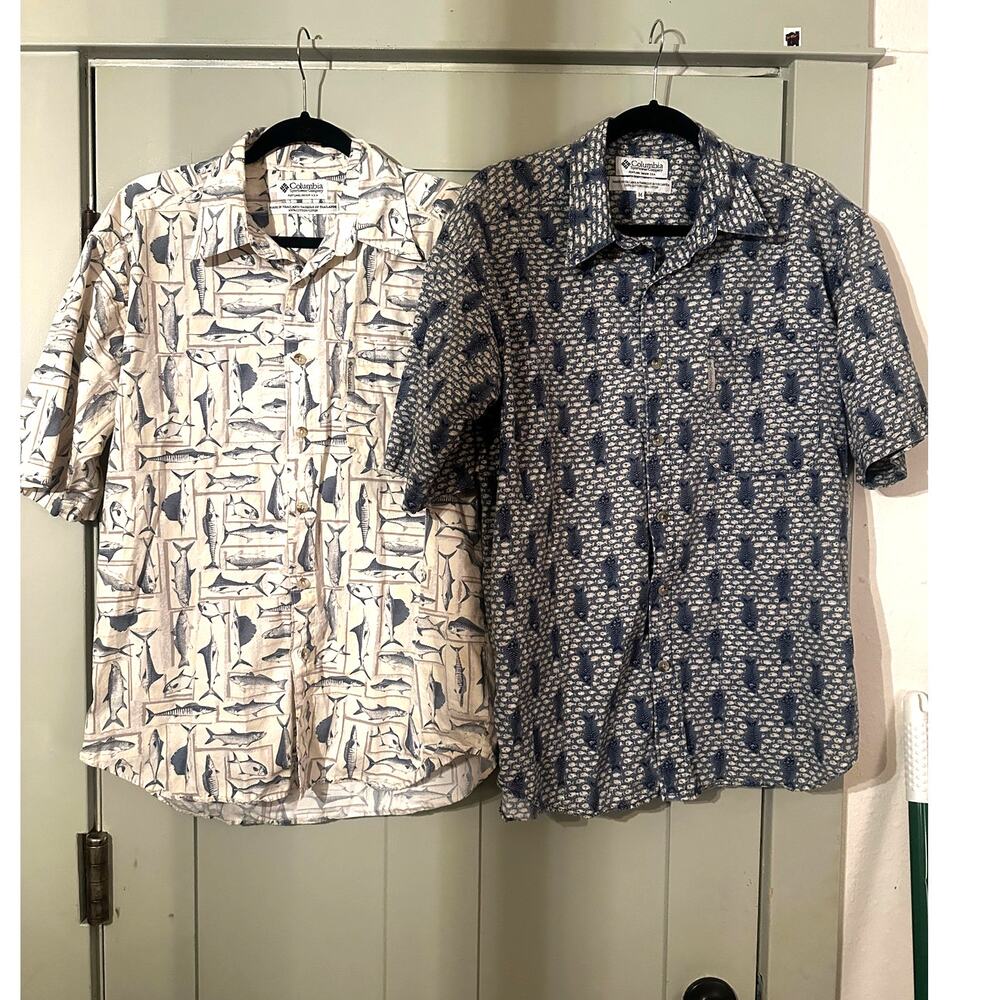 Vintage Men's Columbia Performance Fishing Gear (PFG) Shirts - Bundle Size M